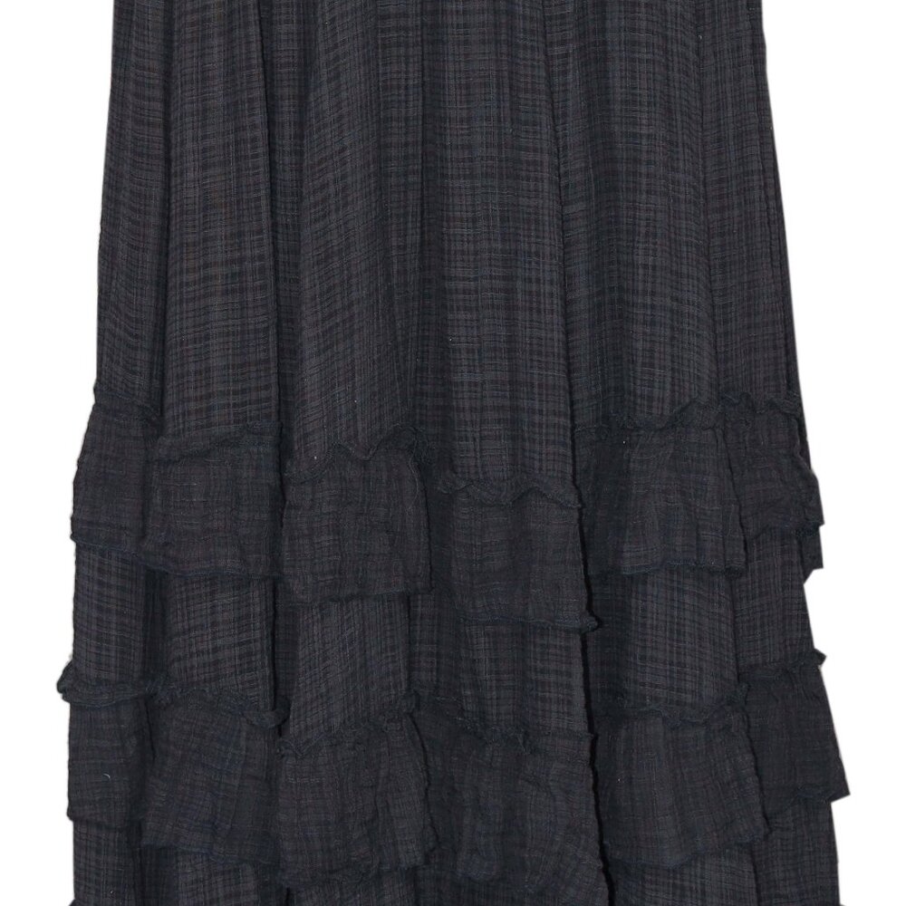 Free People FP One Brynn Maxi Skirt Smocked Tiered Ruffle Mid Rise Pull On S - Picture 6 of 6